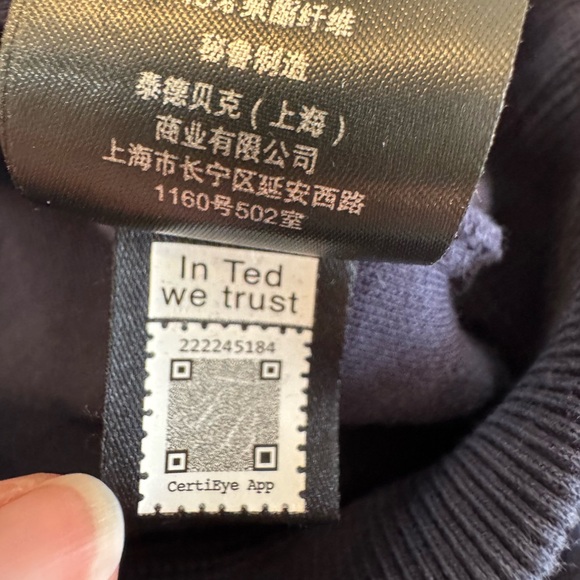 Ted Baker London Men's Quarter Zip
Knit Sweater Pullover Navy Blue Size 6 (XXL) - Picture 8 of 13